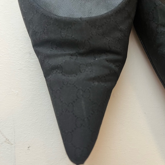 Gucci monogram black pumps 6.5 - Picture 4 of 9